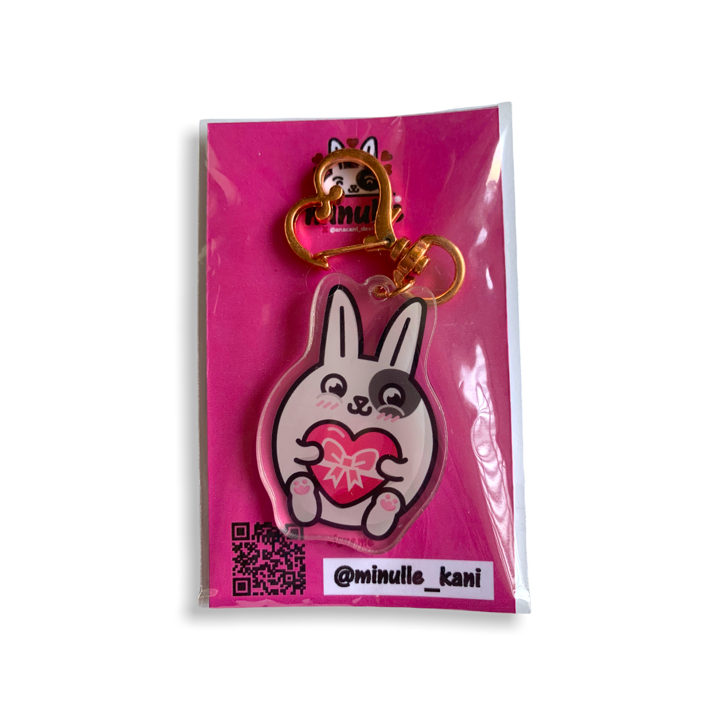 Llavero conejito corazón