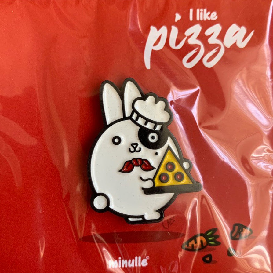 Pin metálico de pizza